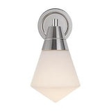 Alora WV348106PNOP WILLARD 6" WV POLISHED NICKEL MATTE OPAL GLASS 1 x 60W E26