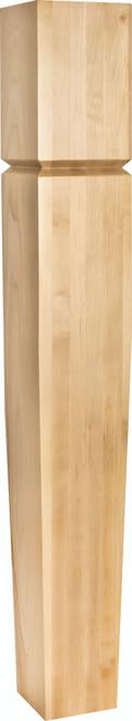 Hardware Resources P60-5-RW 5" W x 5" D x 35-1/2" H Rubberwood Grooved Arts & Crafts Post