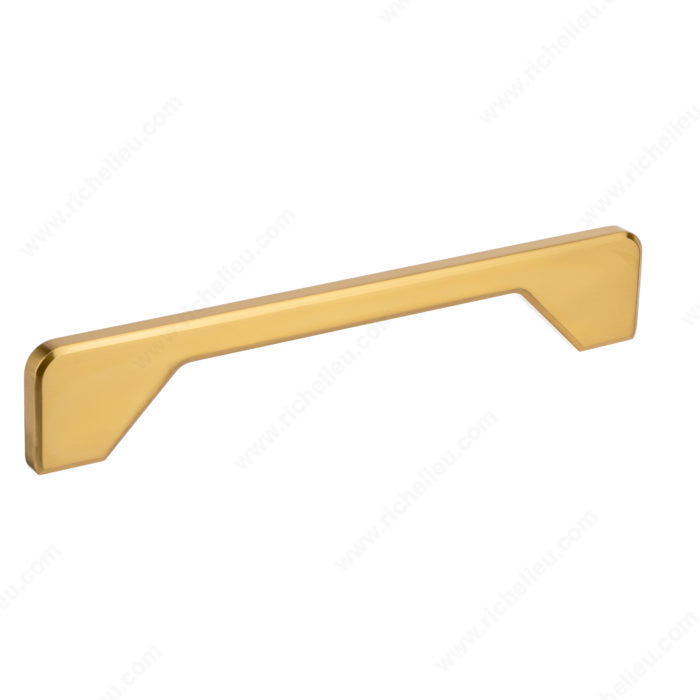 Richelieu BP8745128158 Modern Metal Pull - 8745, Brushed Aurum Gold, Multiple Center-to-Center Options, 5 1/32 to 6 5/16 in, 6 11/16 in, 8/32 in (Included)