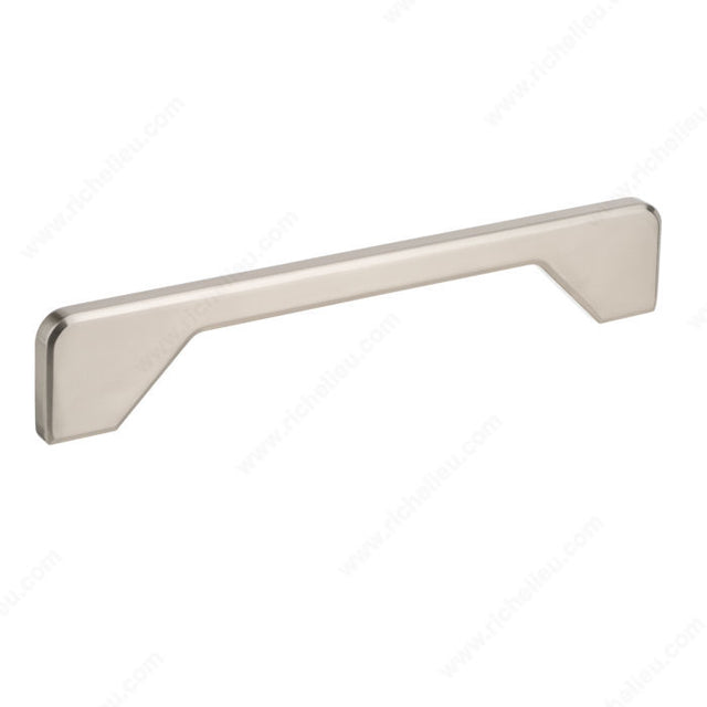 Richelieu BP8745128195 Modern Metal Pull - 8745, Brushed Nickel, Multiple Center-to-Center Options, 5 1/32 to 6 5/16 in, 6 11/16 in, 8/32 in (Included)