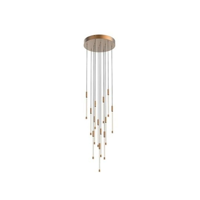 Kuzco MP75113-BG MOTIF 13" 13 HEAD MULTI-PENDANT VINTAGE BRASS 52W 120VAC WITH LED DRIVER 2700K 90CRI