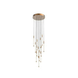 Kuzco MP75113-BG MOTIF 13" 13 HEAD MULTI-PENDANT VINTAGE BRASS 52W 120VAC WITH LED DRIVER 2700K 90CRI