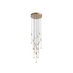 Kuzco MP75113-BG MOTIF 13" 13 HEAD MULTI-PENDANT VINTAGE BRASS 52W 120VAC WITH LED DRIVER 2700K 90CRI