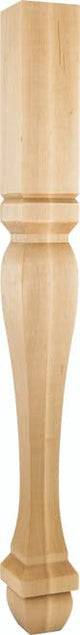 Hardware Resources P13-3.5-WB 3-1/2" W x 3-1/2" D x 35-1/2" H White Birch Footed Square Post
