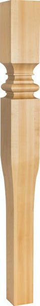 Hardware Resources P68-HMP 3-1/2" W x 3-1/2" D x 35-1/2" H Hard Maple Tapered Art Nouveau Post