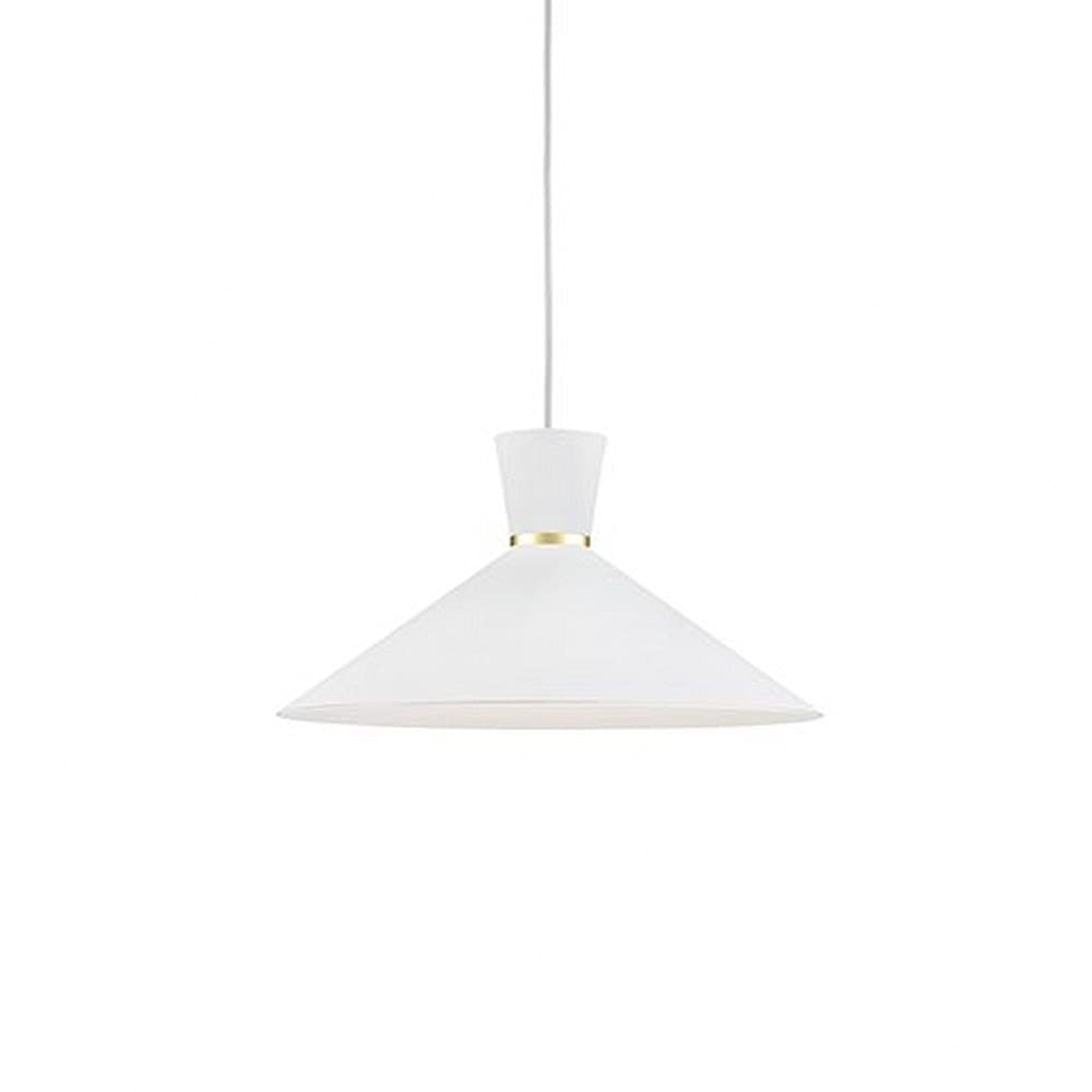 Kuzco 493216-WH/GD VANDERBILT 16" PD White with Gold Detail 1 x 60W E26