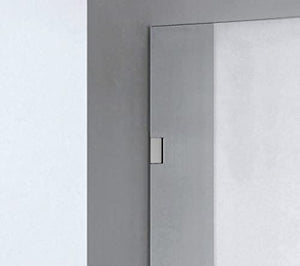 Genius Plus Frameless Shower Door Size fits for Width of 57' - 61'' * H76'' with a Side Panel in Matte Black Premium Hardware Finish, Low Iron Tempered Glass Included(59'') …