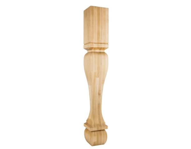 Hardware Resources P13-6-42-HMP 6" W x 6" D x 42" H Hard Maple Footed Square Post