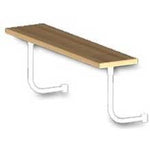 John Boos L051-OS Oil Finish L Hard Rock Maple Steam Table Boards with Adjustable Stainless Steel Support Arm, 60 x 10 1.25 inch - 1 each.