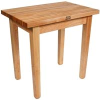 John Boos C4824C-N Cream Finish Natural Base Maple Classic Country Work Table with Casters, 48 x 24 1.75 inch - 1 each.