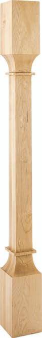 Hardware Resources P35-3.5-RW 3-1/2" W x 3-1/2" D x 35-1/2" H Rubberwood Square Post