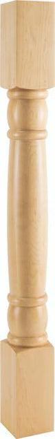Hardware Resources P14-3.5-RW 3-1/2" W x 3-1/2" D x 35-1/2" H Rubberwood Doric Post