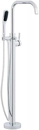 Miseno MTF194 Floor Mounted Tub Filler with Integrated Valve and Diverter - Includes Hand Shower - Flat Black