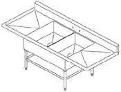 John Boos 2PB1824-2D30 2-18X24X12 W/30 DB L&R 16GA