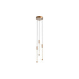 Kuzco MP75213-BG MOTIF 13" 3 HEAD MULTI-PENDANT VINTAGE BRASS 12W 120VAC WITH LED DRIVER 2700K 90CRI