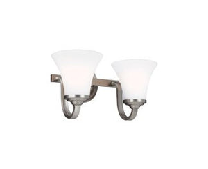 Feiss Two Hamlet VS22502SN 2 Bathroom Vanity Light, Satin Nickel
