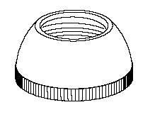 Contempra Dome Cap Cr N.8gpm Pvd Bn - Polished Chrome