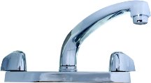 Gerber G0042516 Chrome Classics Two Handle Kitchen Faucet Deck Plate MOUNTED...
