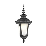 Livex Lighting 7654-58 Oxford 1 Light Imperial Bronze Cast Aluminum Hanging Lantern with Light Amber Water Glass