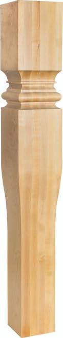 Hardware Resources P82-HMP 3-1/2" W x 3-1/2" D x 35-1/2" H Hard Maple Baroque Minimalist Post