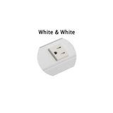 Task Lighting APT9-2W-P-WT-R 9" APT Series Slim Angle Power Strip, Right Entry, White Finish, White Receptacles