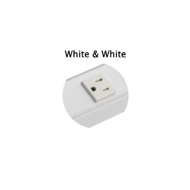 Task Lighting APT60-7W-P-WT 60" APT Series Slim Angle Power Strip, White Finish, White Receptacles