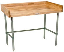 John Boos DNB02 Maple Top Table With Galvanized Legs And Bracing 60x24