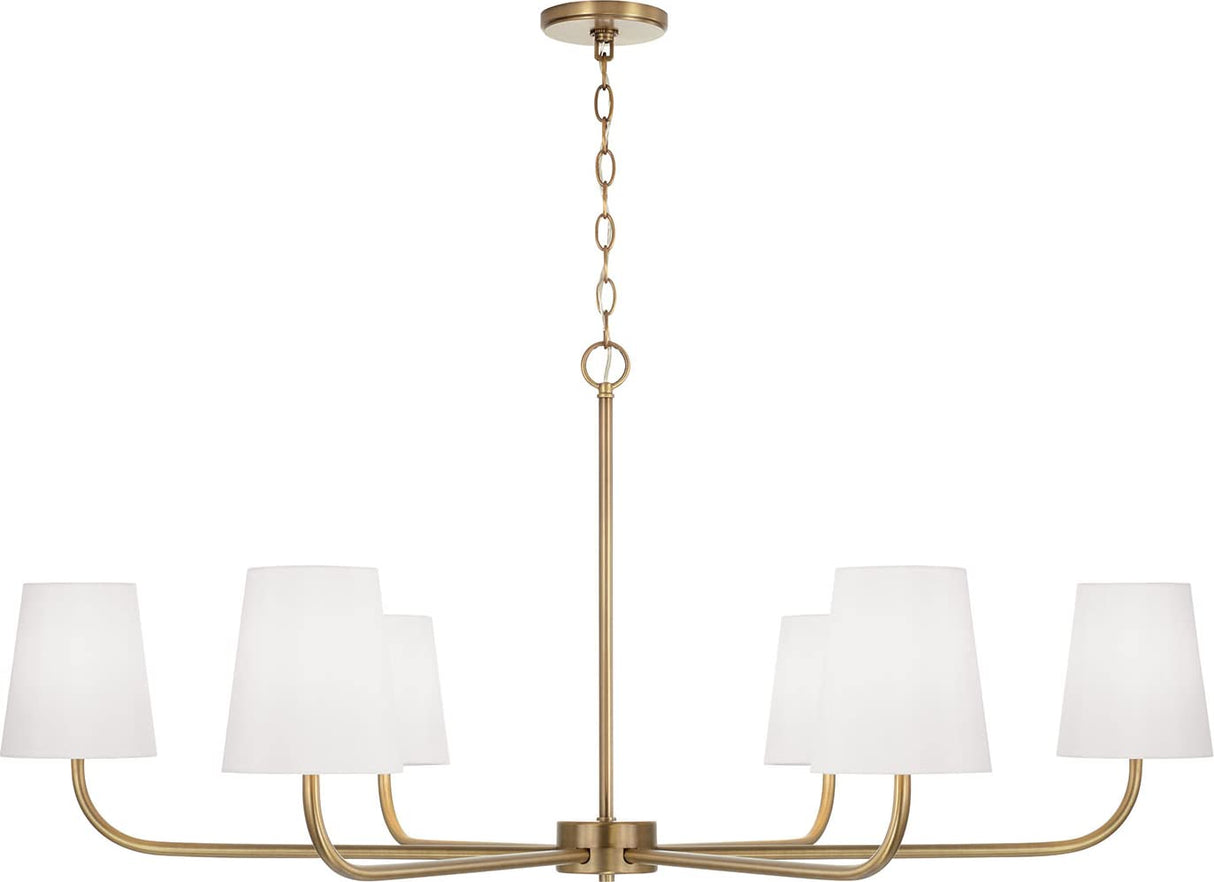 Capital Lighting 449461AD-706 Brody 6 Light Chandelier Aged Brass