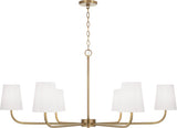 Capital Lighting 449461AD-706 Brody 6 Light Chandelier Aged Brass