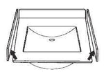 Swanstone VT19-SS 3/4" 3" x 18" Sidesplash - 17" & 19" Ellipse Vanity Tops in White VT00019SS.010