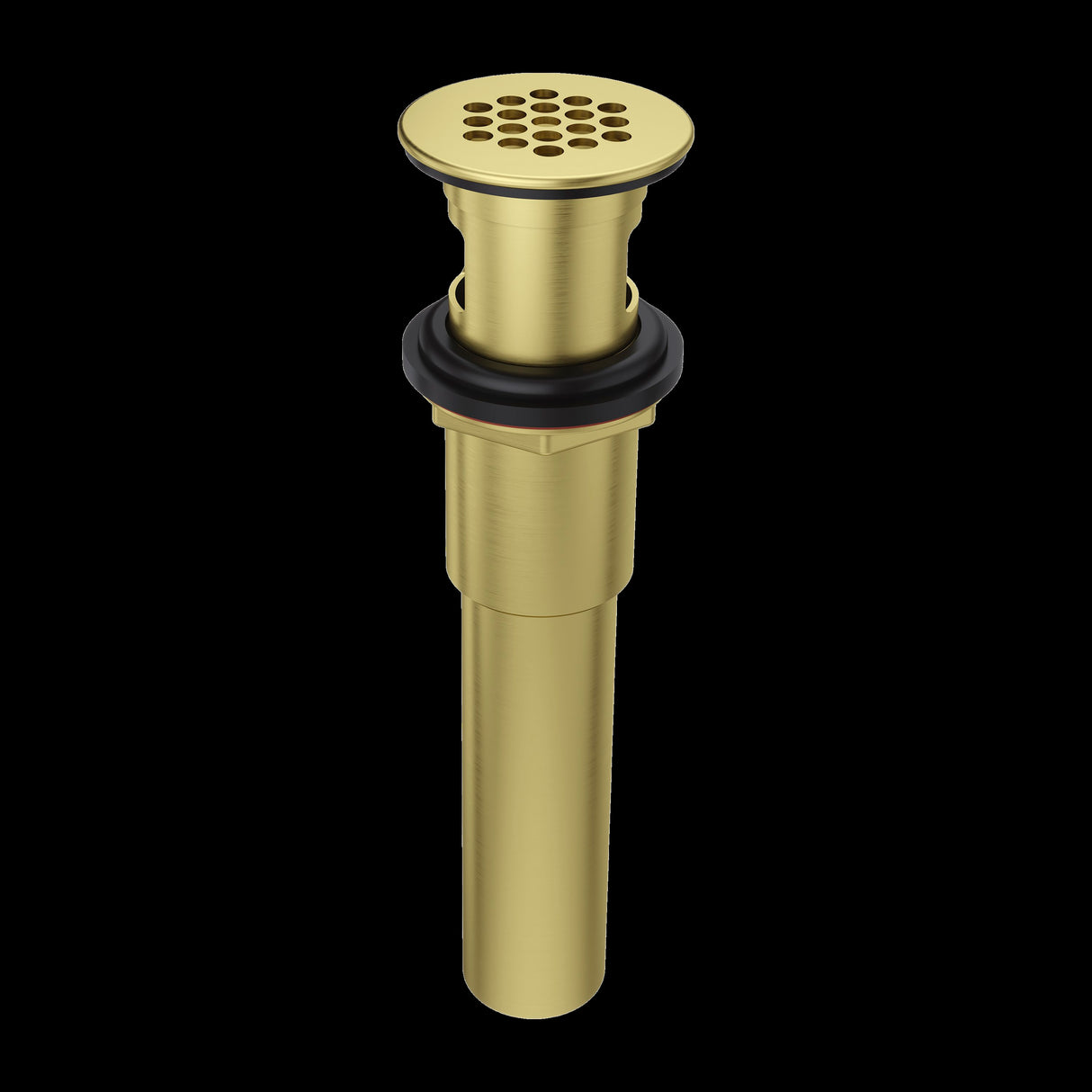 Grid Strainer with Overflow in Brushed Gold