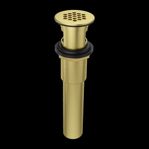 Grid Strainer with Overflow in Brushed Gold