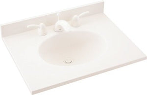 Swanstone VT1B1931 Ellipse 19 x 31 Single Bowl Vanity Top in Bisque VT01931.018