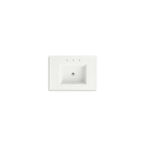 Kohler K-2779-8-G81 Ceramic/Impressions 31 in. Rectangular Vanity-Top Bathroom Sink with 8 in. Widespread Faucet Holes, White Impressions, 7.50 x 22.38 x 31.00 inches Vanity Top