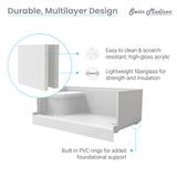 Aquatique 60 X 32 Single Threshold Shower Base With Left Hand Drain and Integral Right Hand Seat in White