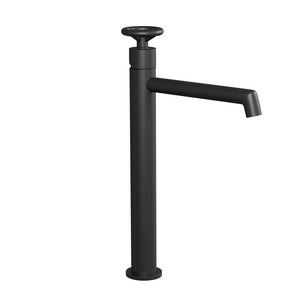 DAX Brass Single Handle Vessel Bathroom Basin Faucet, Matte Black DAX-8010044-BL