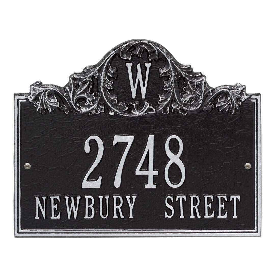 Whitehall 1104BS - Personalized Acanthus Monogram Plaque - Wall - 3 line