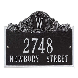 Whitehall 1104BS - Personalized Acanthus Monogram Plaque - Wall - 3 line