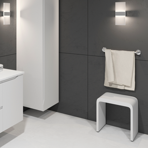 DAX Solid Surface Bathroom Stool - Matte White (DAX-ST-04) DAX-ST-04