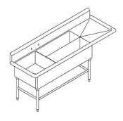 John Boos 3PBPS3224-1D24R PS 1-24X24/2-32X12X12 24