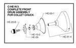 General Wire C-HE-N-4 Complete Front Assembly for Collet Chuck