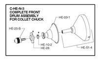 General Wire C-HE-N-4 Complete Front Assembly for Collet Chuck