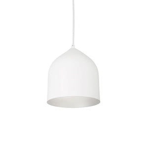 Kuzco 49108-WH/SV HELENA 8" PD White/Silver 1 x 60W E26