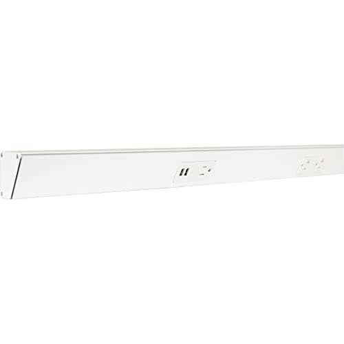 Task Lighting TRU42-3WD-P-WT 42" TR USB Series Angle Power Strip with USB, White Finish, White Receptacles