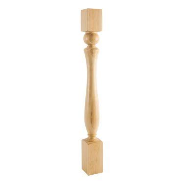 Hardware Resources P81-HMP 3-1/2" W x 3-1/2" D x 35-1/2" H Hard Maple Sphere Turned Post