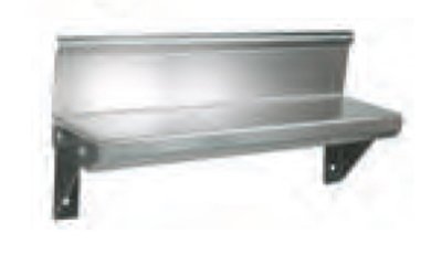 John Boos BHS518R6 18"W x 5"D Wall Mounted Shelving w/ 4" Rear Riser