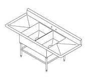 John Boos 2PB3024-2D36 2-30X24X12 W/36 DB L&R