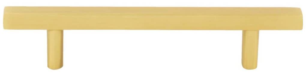 Jeffrey Alexander 845-96BG 96 mm Center-to-Center Brushed Gold Square Dominique Cabinet Bar Pull