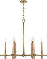 Capital Lighting 449661AD Blake 6 Light Chandelier Aged Brass