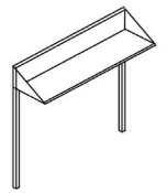 John Boos MBR16A Boat Rack - 12" ceiling mount stainless steel